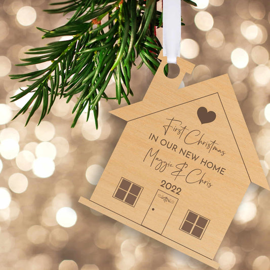 First Christmas in a New Home – Custom House-Shaped Decoration