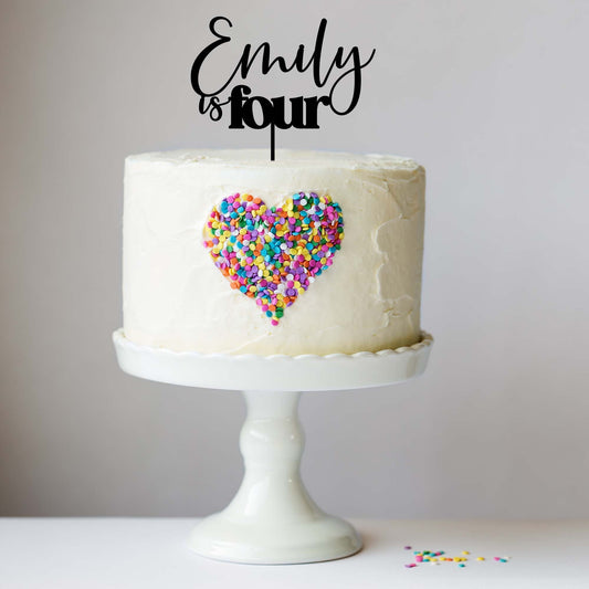 Name & Age Custom Cake Topper Style 5 - Birthday Topper - Letterfy 