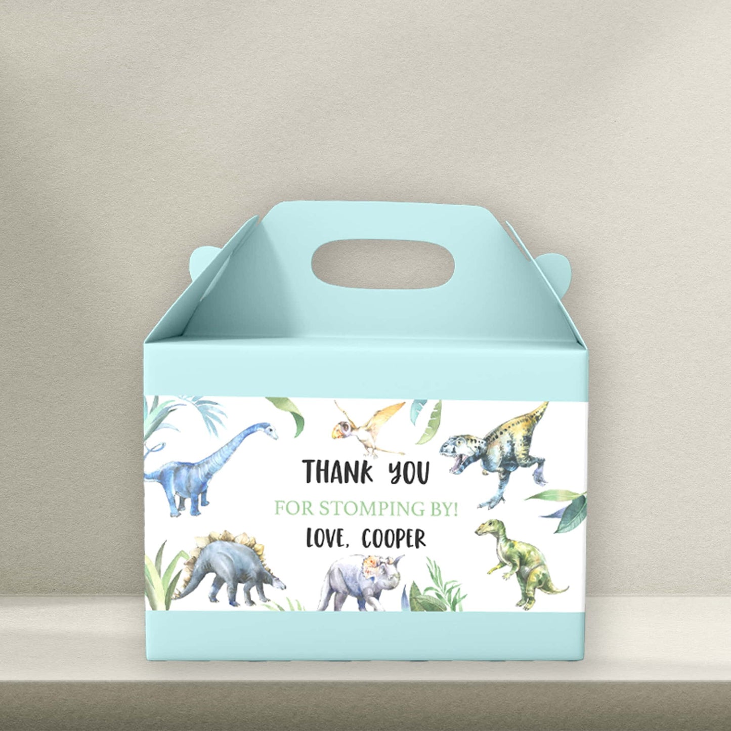 Dinosaur Invites - Dinosaur Bunting - Dinosaur Gift Box Stickers & Placemats - Letterfy 