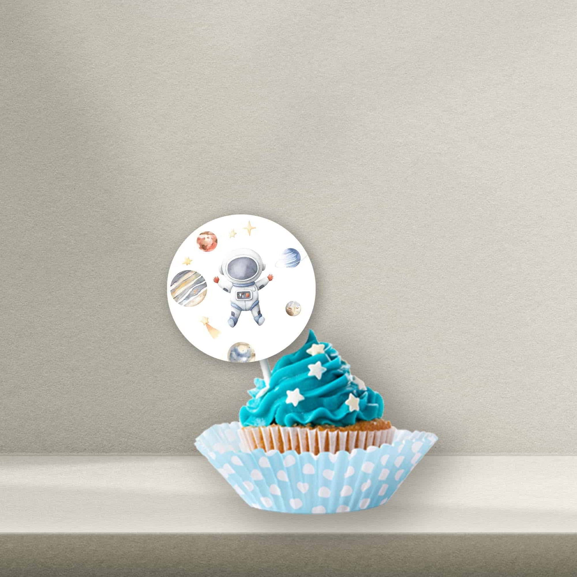 Personalised Space Cake Toppers - Space Cupcake Toppers - Space Cookie Stamps - Letterfy 