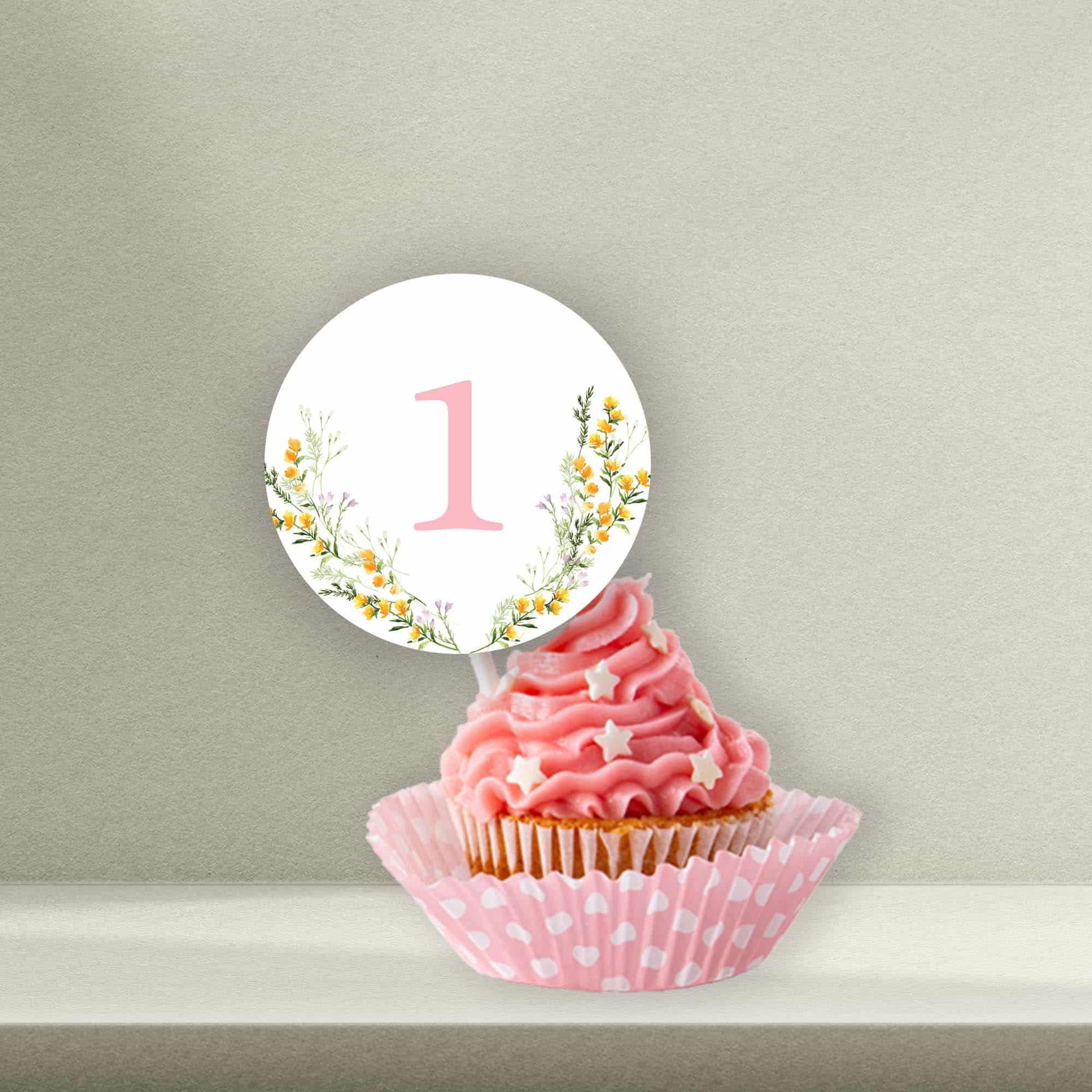 Personalised Flower Cake Toppers - Flower Cupcake Toppers - Flower Cookie Stamps - Letterfy 