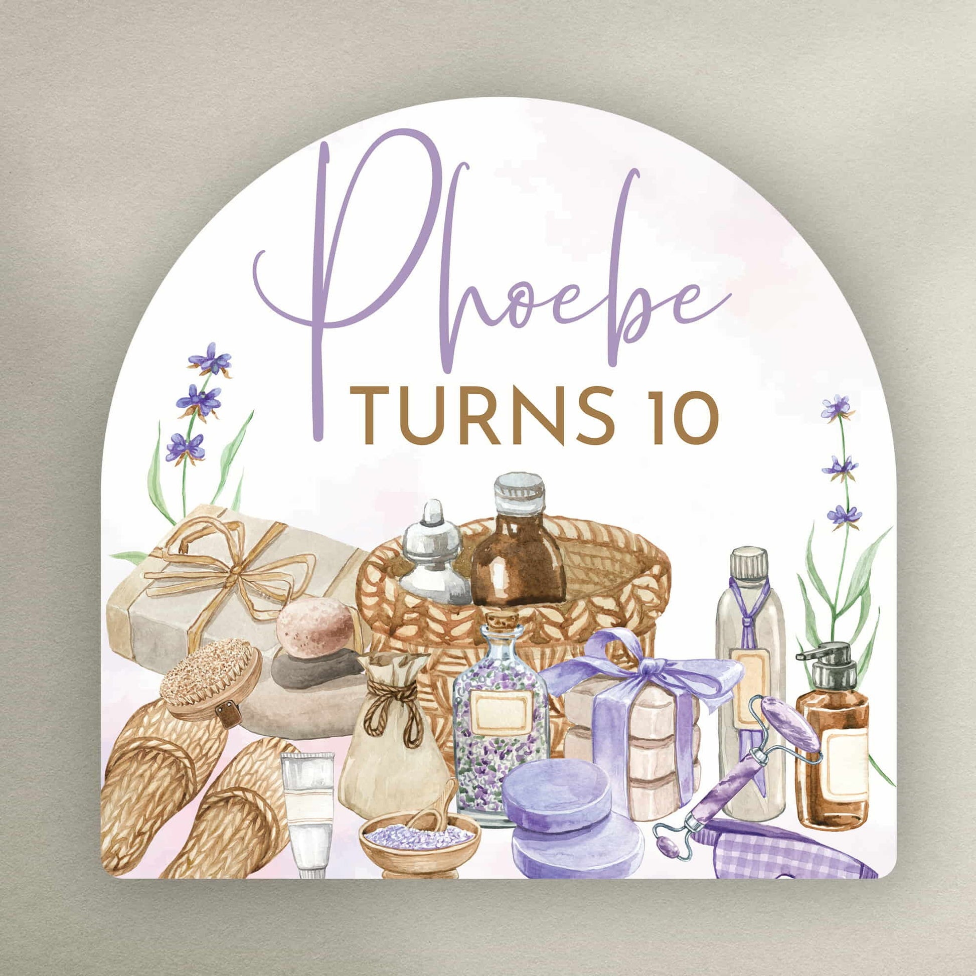 Pamper Invites - Pamper Bunting - Pamper Gift Box Stickers & Placemats - Letterfy 