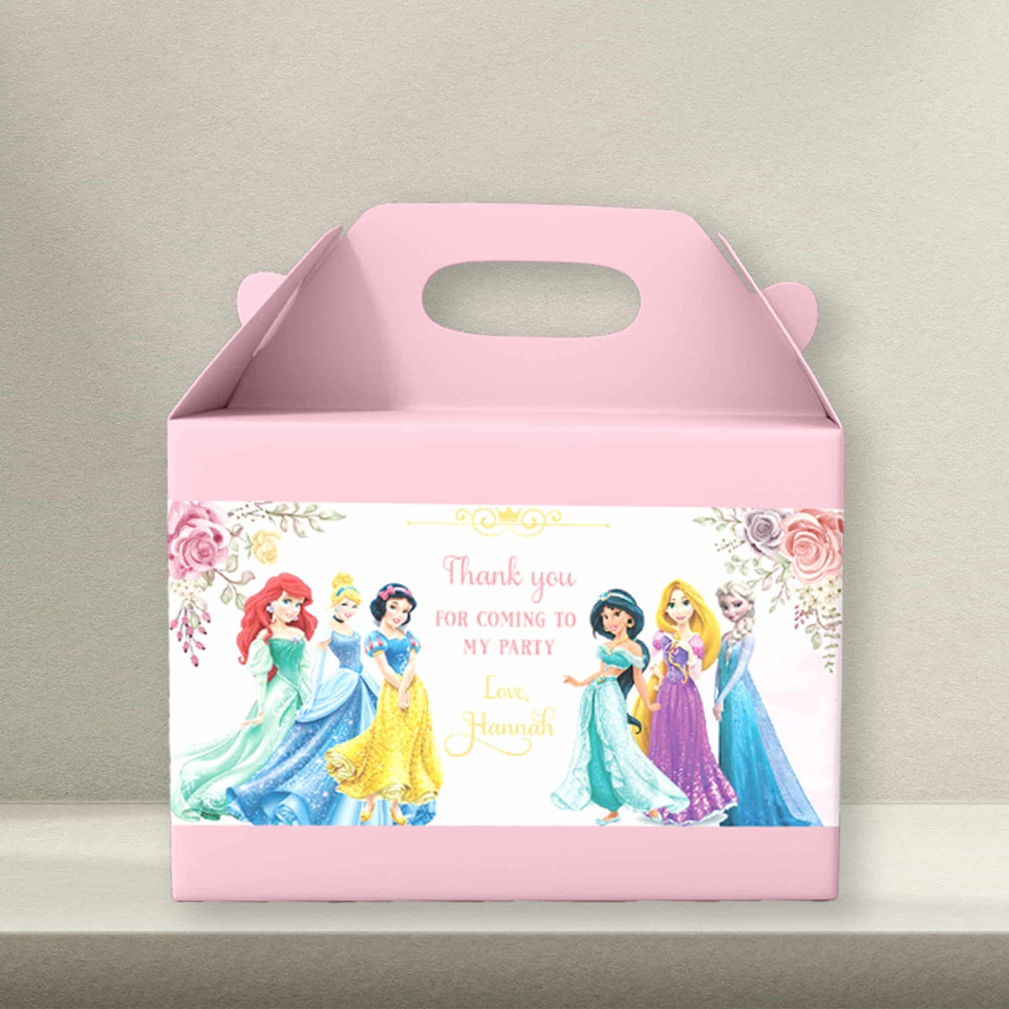 Princess Invites - Princess Bunting - Princess Gift Box Stickers & Placemats - Letterfy 