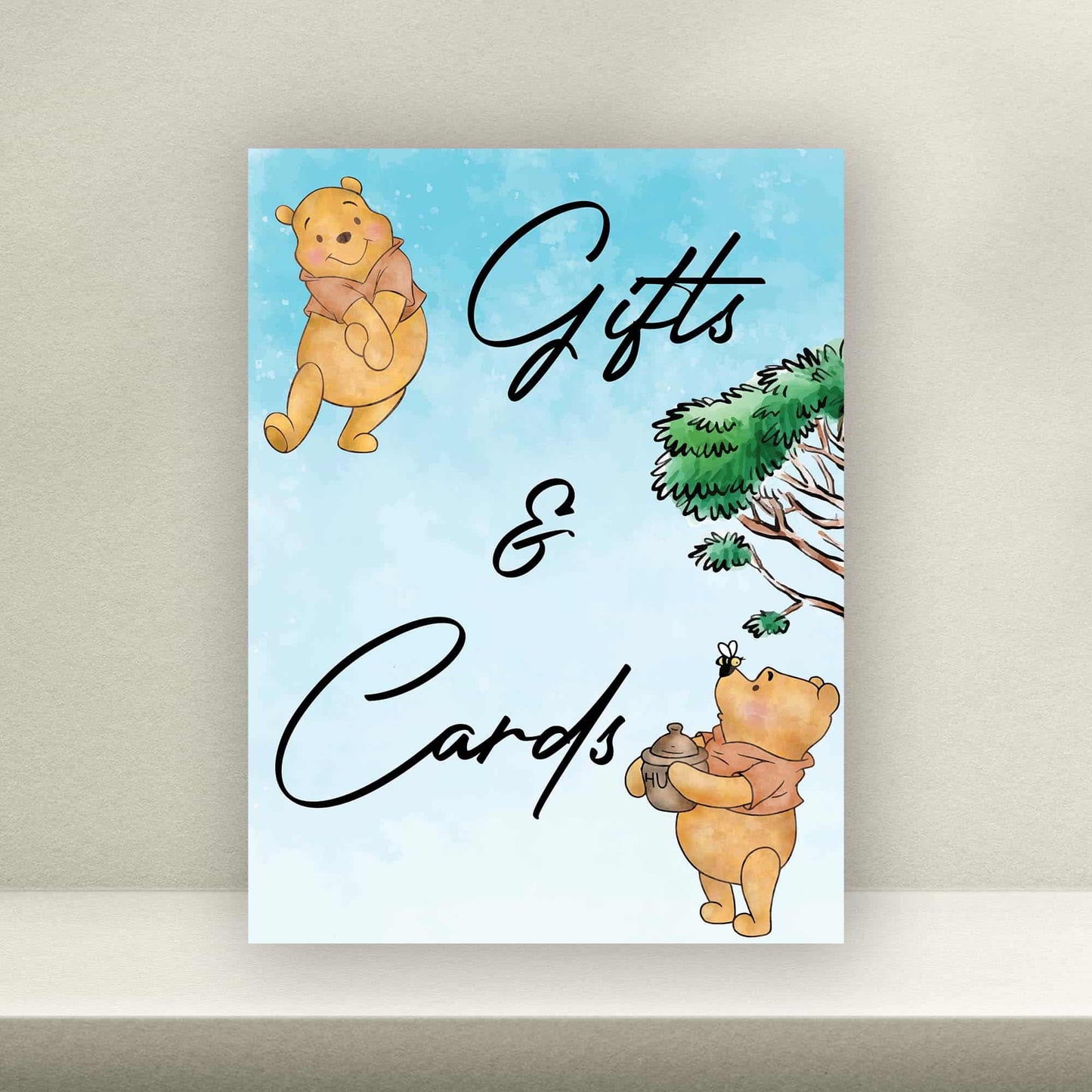 Personalised Winnie the Pooh Backdrop Boards - Winnie the Pooh Birthday Signage - Letterfy 