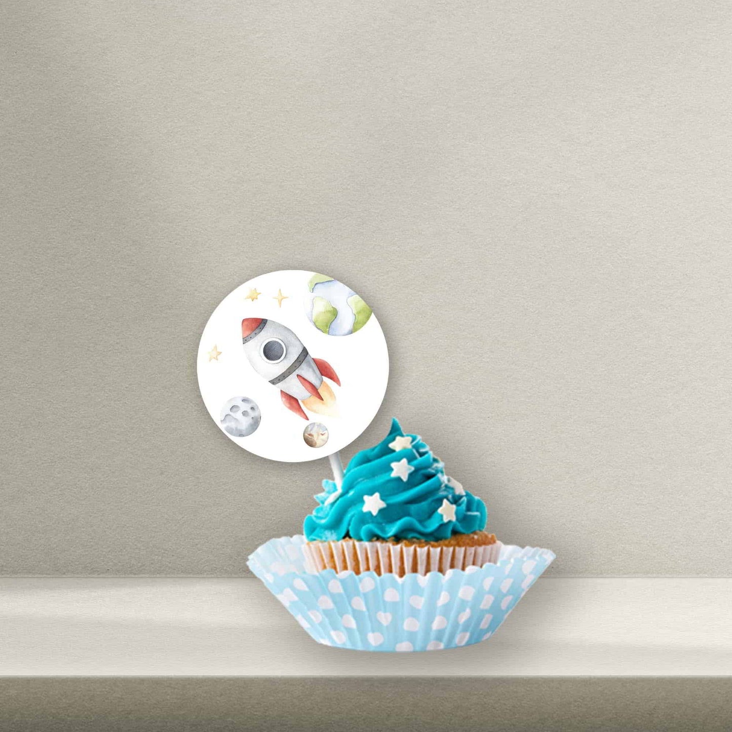 Personalised Space Cake Toppers - Space Cupcake Toppers - Space Cookie Stamps - Letterfy 