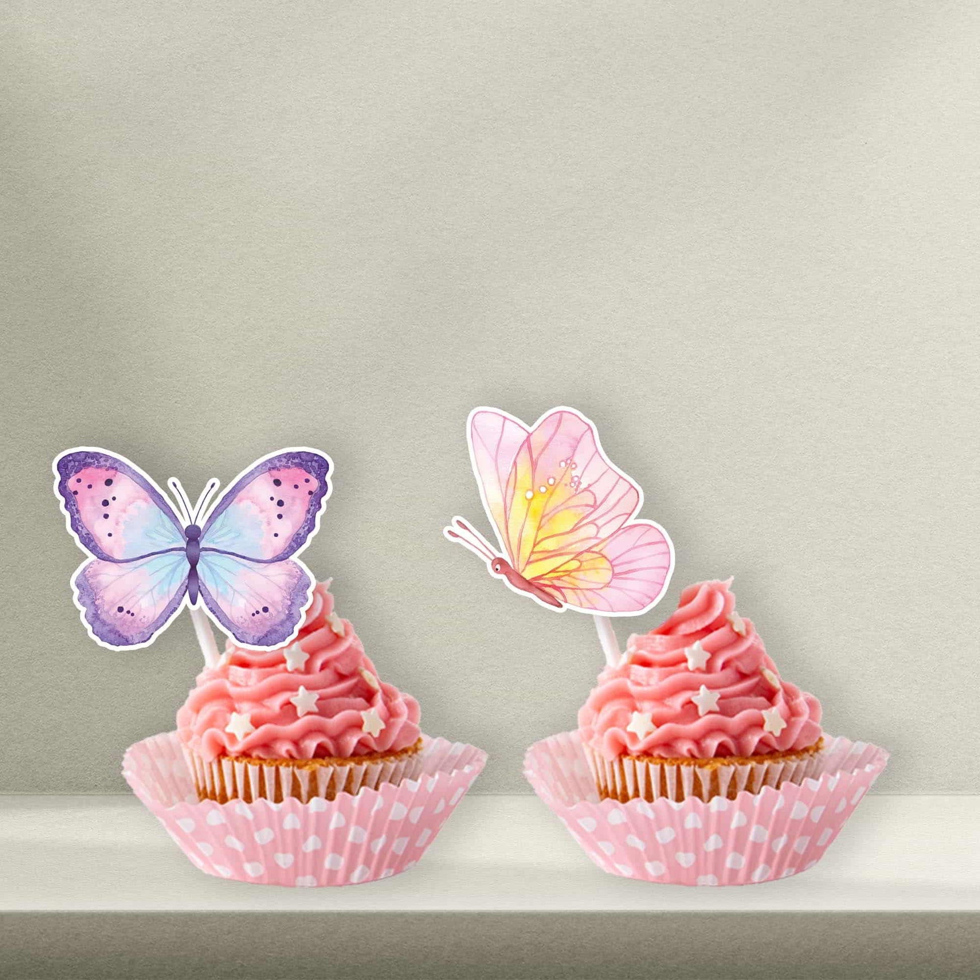 Personalised Butterfly Cake Toppers - Butterfly Cupcake Toppers - Butterfly Cookie Stamps - Letterfy 