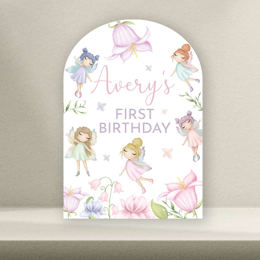 Personalised Fairy Backdrop Boards - Fairy Birthday Signage - Letterfy 