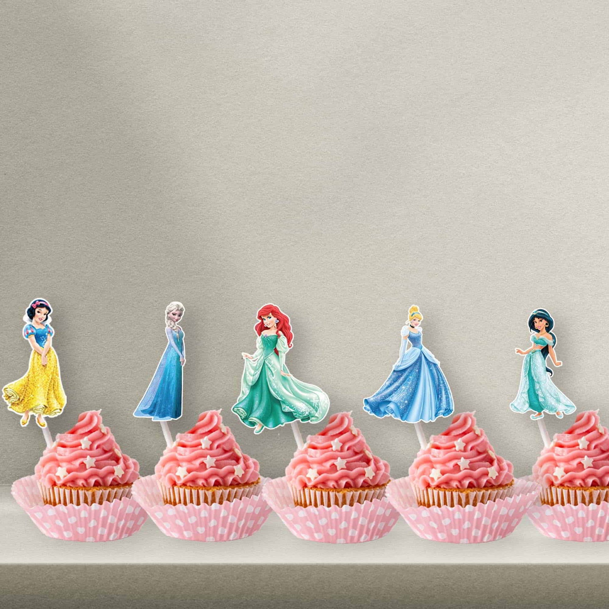 Personalised Princess Cake Toppers - Princess Cupcake Toppers - Princess Cookie Stamps - Letterfy 