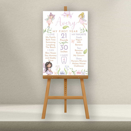 Personalised Fairy Birthday Milestone Board - Letterfy 