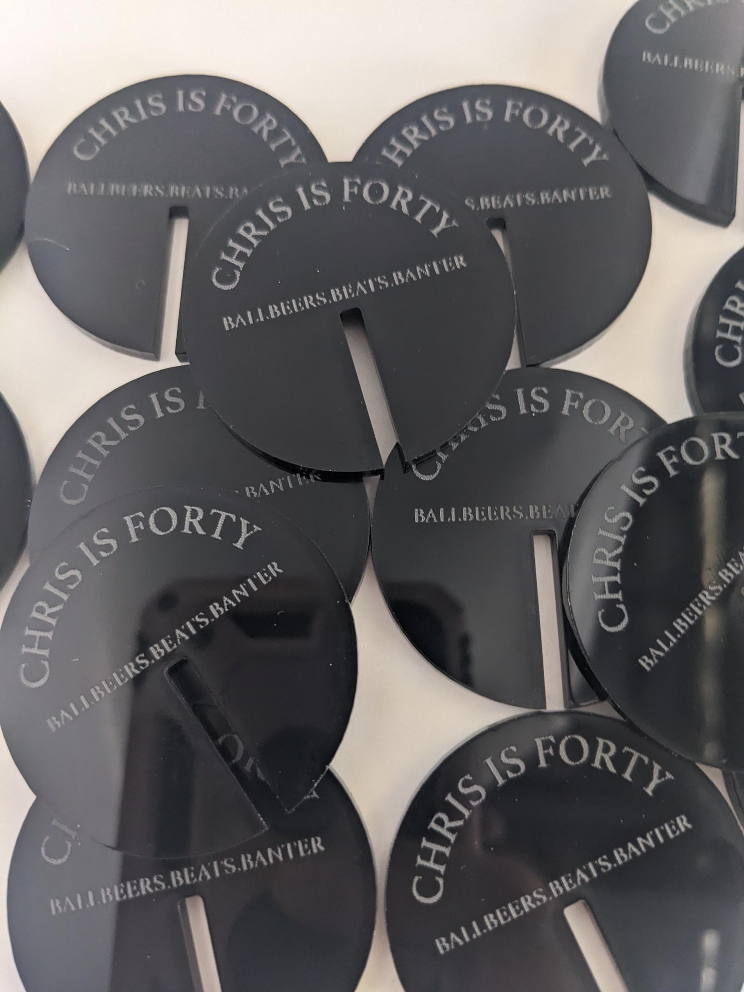 Personalized Acrylic Drink Tags: Custom Message, Party Favors