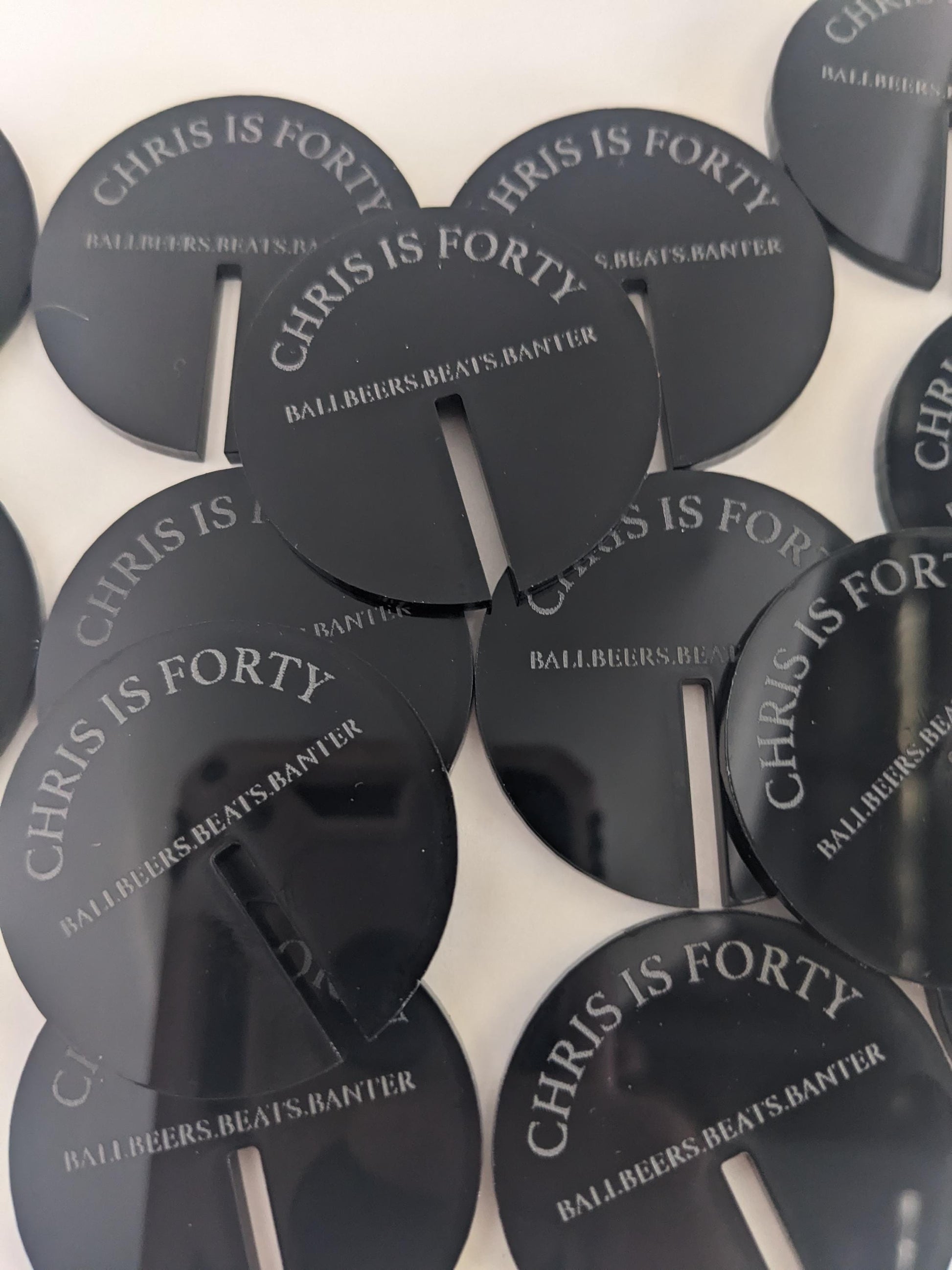 Personalized Acrylic Drink Tags: Custom Message, Party Favors