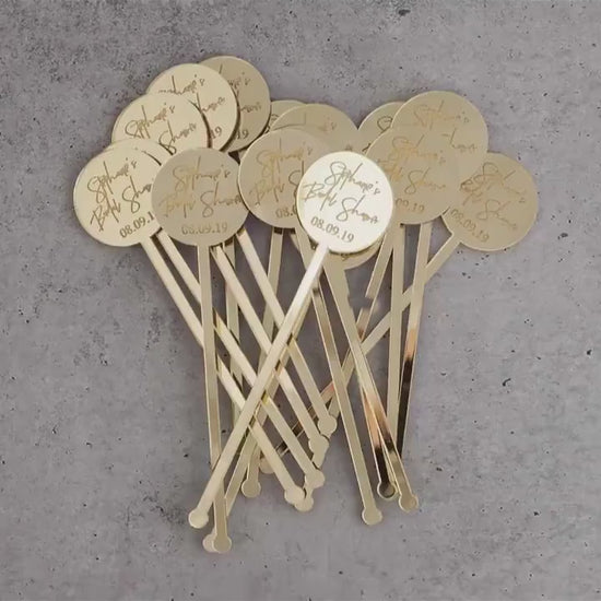 Personalized Acrylic Drink Tags: Custom Message, Party Favors